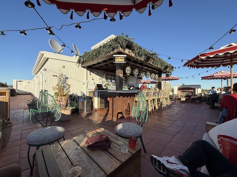 Rooftop bar at sunset